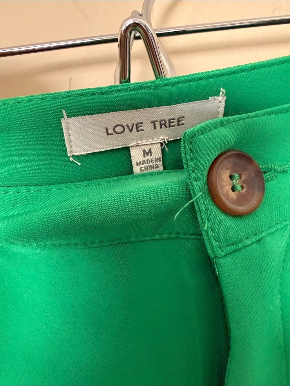 Wide Leg Trouser Pants Green High Rise Office Siren Love Tree Medium - Picture 7 of 9